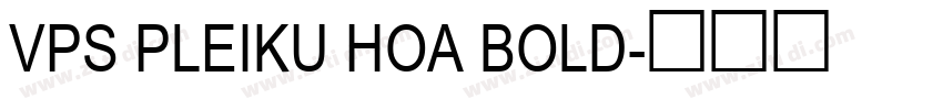 VPS Pleiku Hoa Bold字体转换